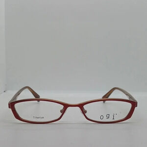 NWT WOMEN'S OGI EYEGLASS FRAMES 5602 METALIC BURGUNDY BROWN